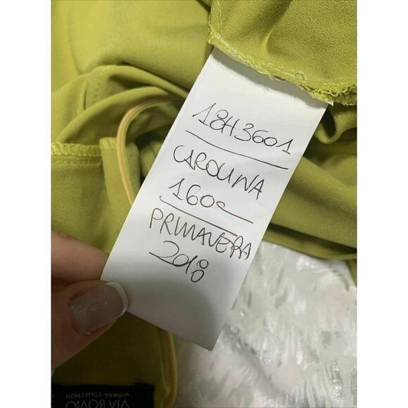 Via Bovio Womens New Solid Moss Green V Neck Tank Jumpsuit Romper Small Italy - Picture 9 of 9